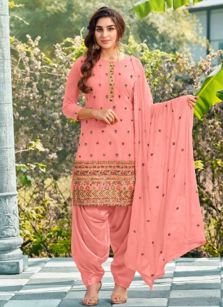 Buy Floral Printed Punjabi Suit Material Online in Dubai – SALWAR MAHAL