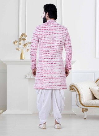 Pink Rayon Lucknowi work Indo Western