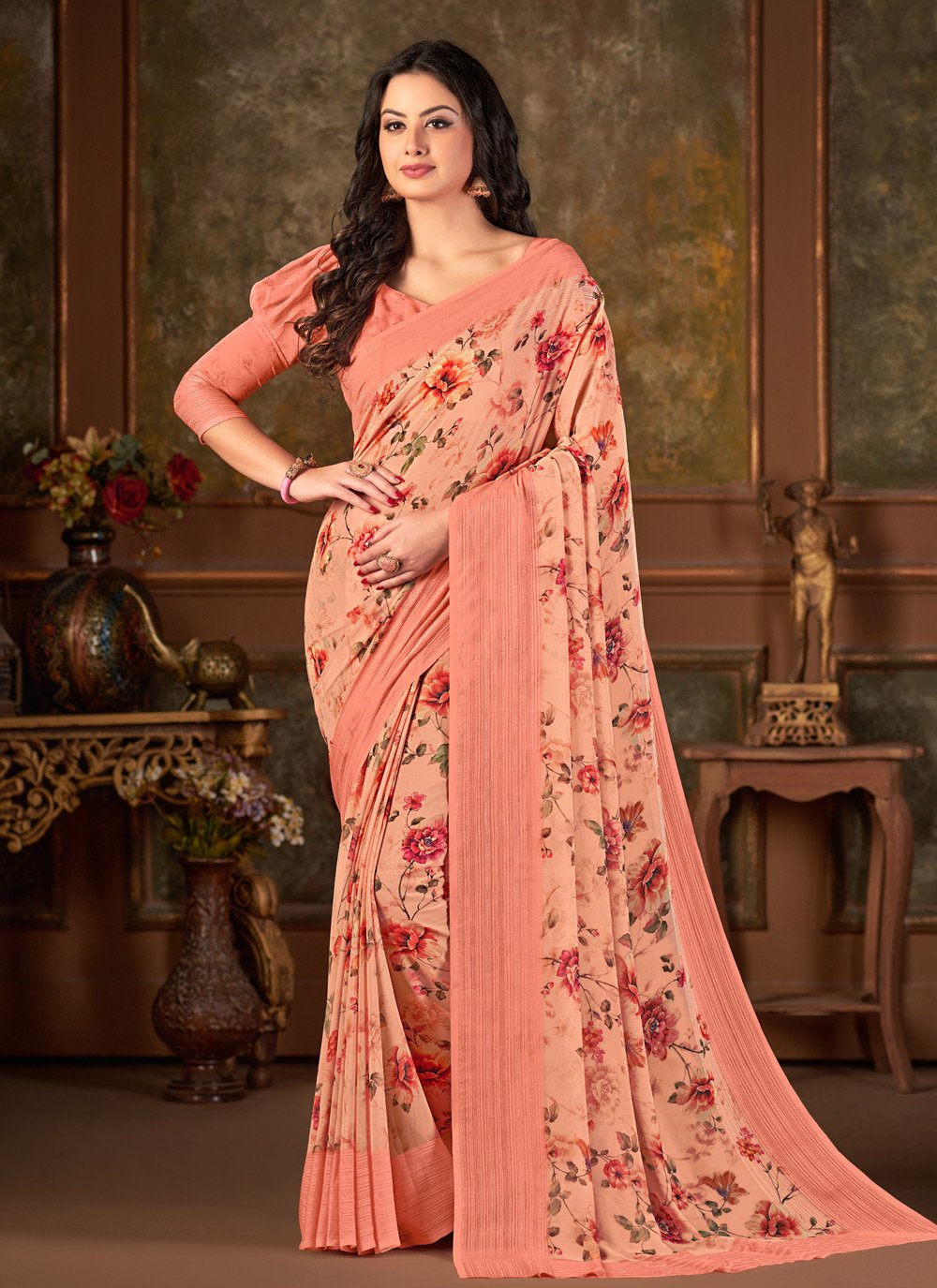 Pink Weaving Classic Designer Saree
