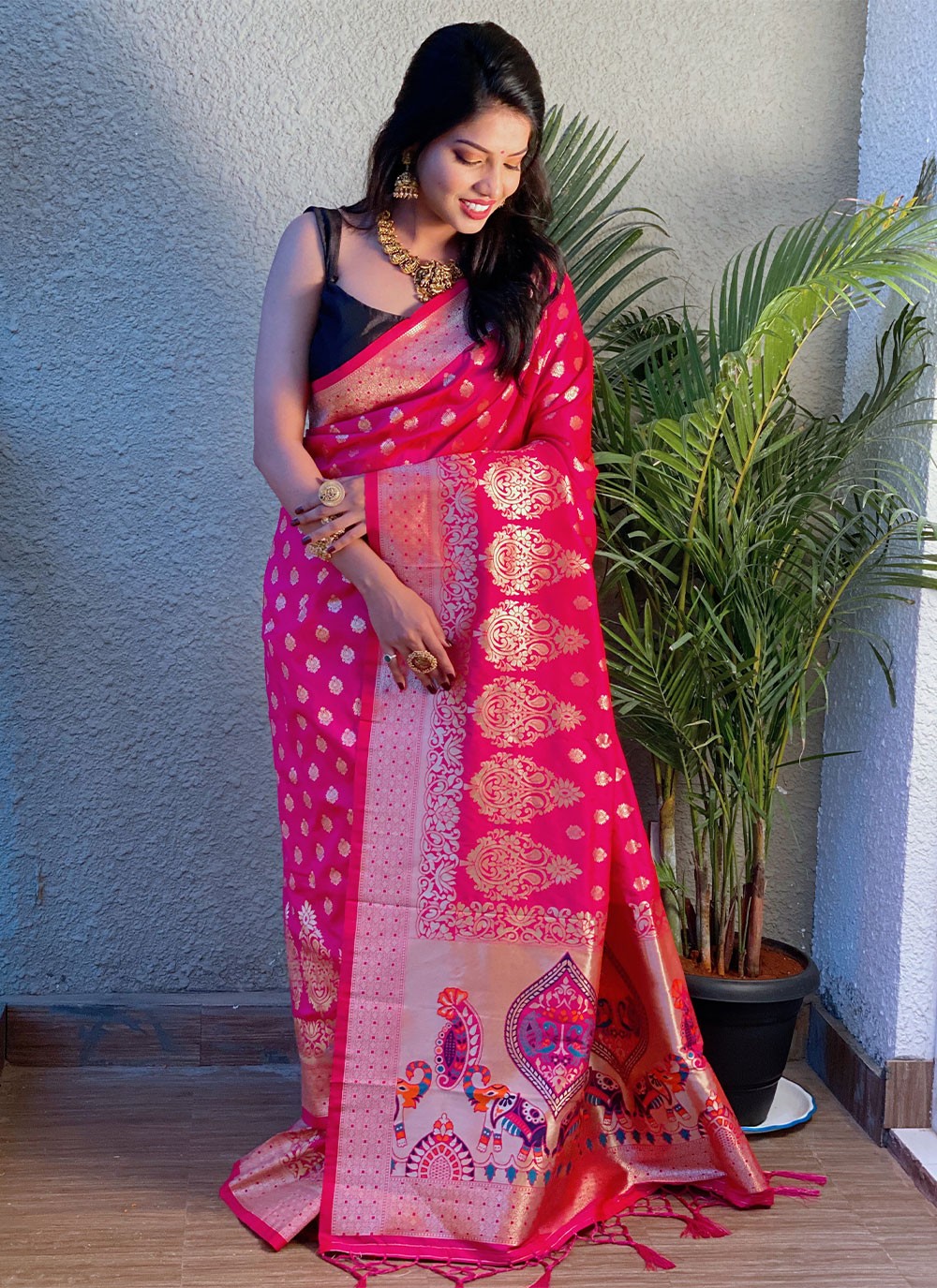Pink Weaving Festival Classic Saree