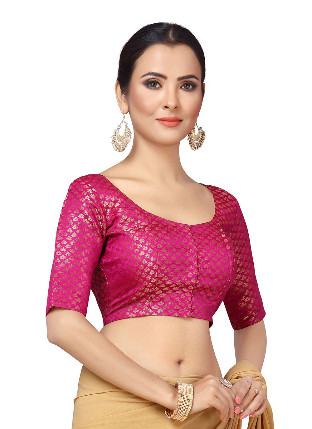 Pink designer 2025 blouse online