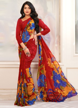 $13 - $26 - Maroon Party Wear Sarees, Maroon Party Wear Saris and