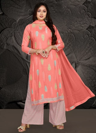 Printed Pink Trendy Salwar Kameez 