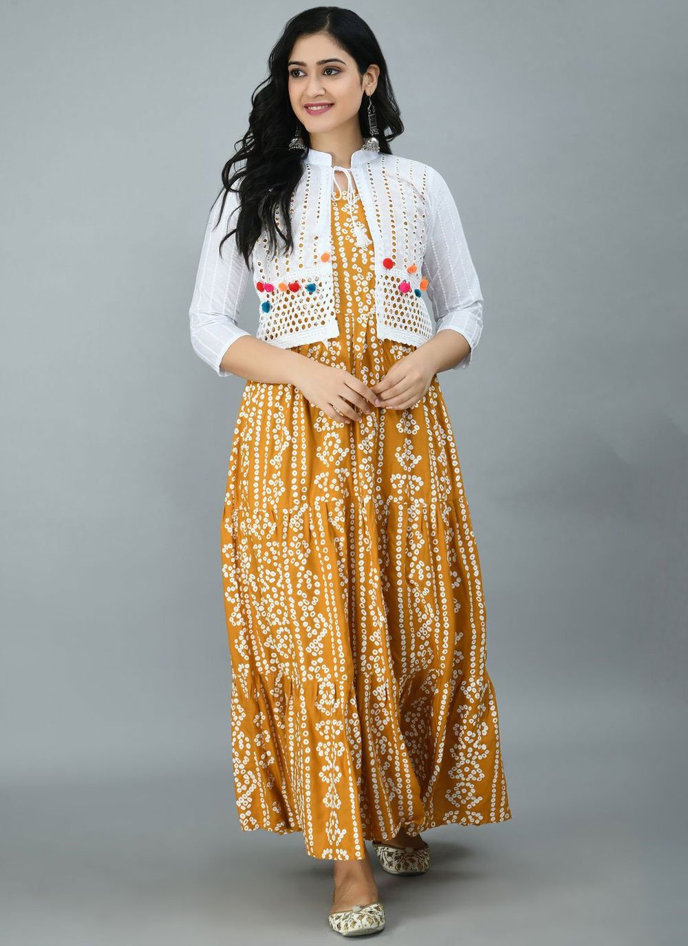 Printed Rayon Gown 