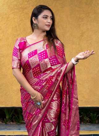 Pure Silk Bandhej Trendy Saree