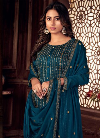 Pure Silk Zari Trendy Salwar Suit