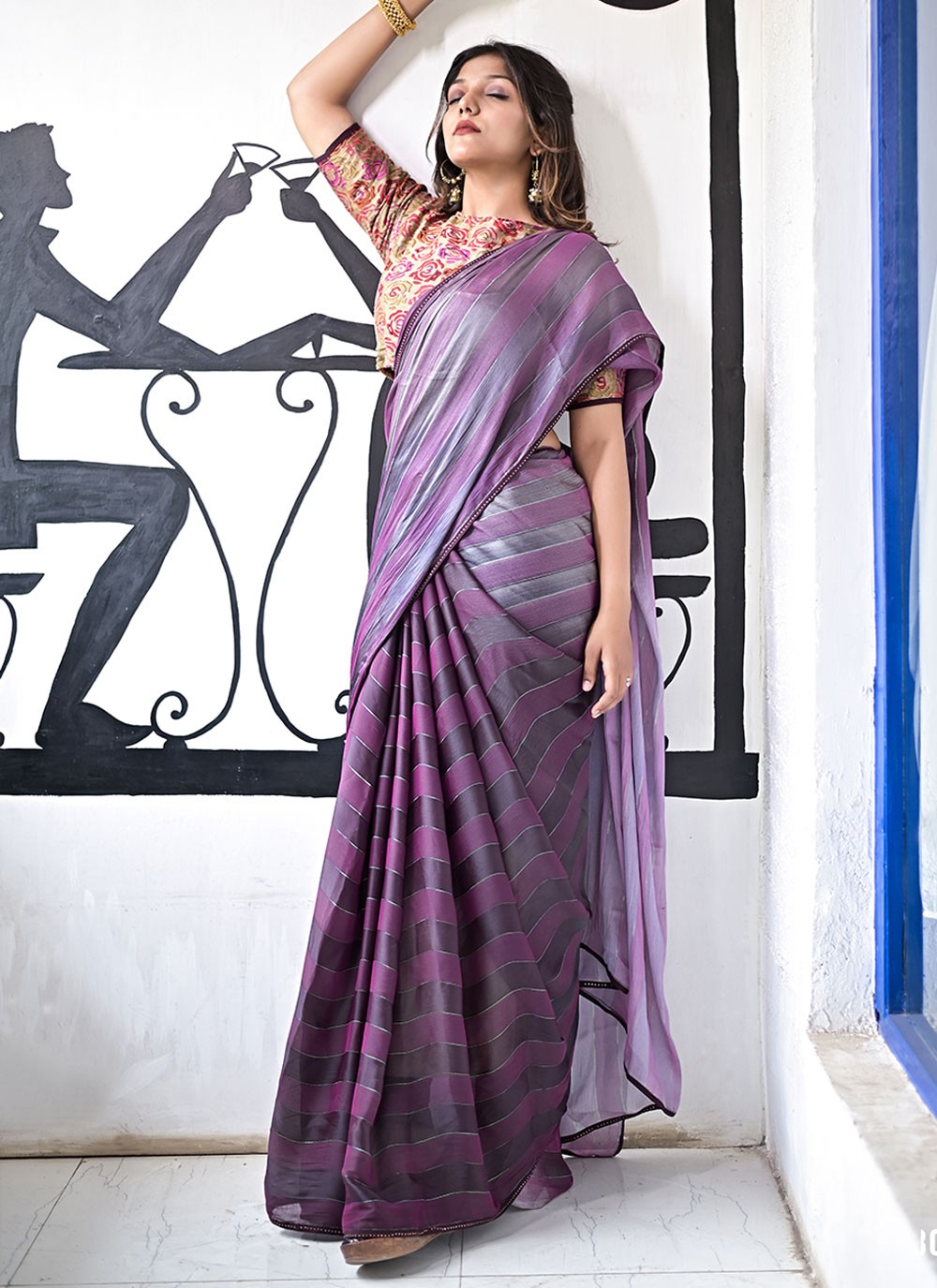 New) Ready To Wear Saree With Belt (6 Colors)