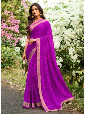 Purple Contemporary Saree