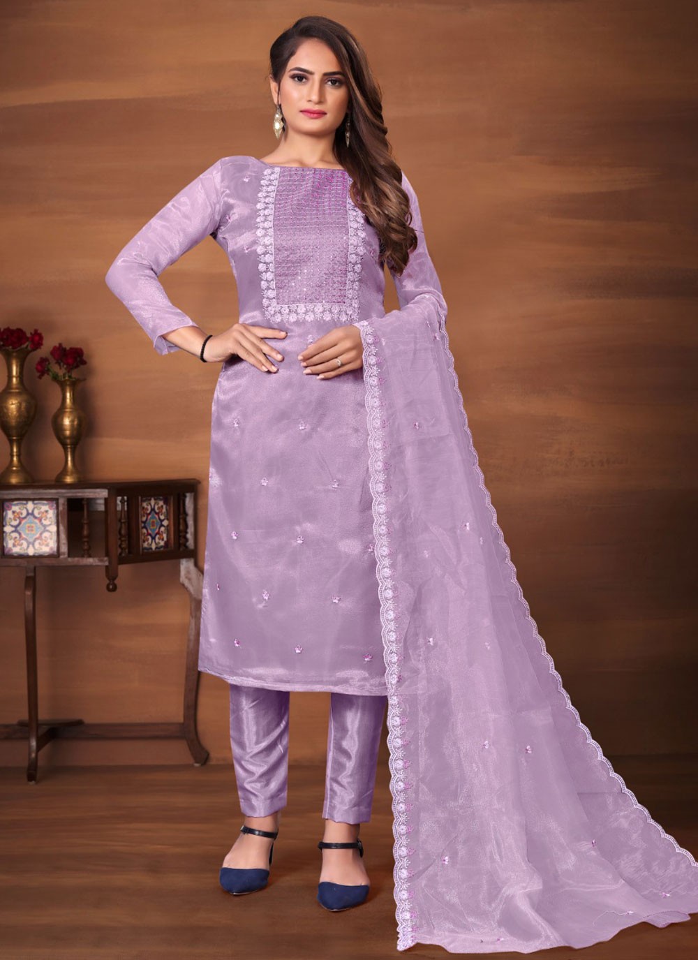 Purple Party Salwar Suit