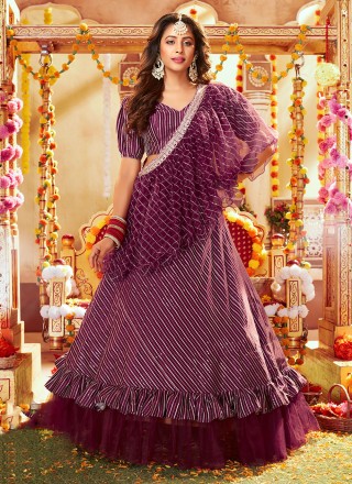 Magnificent Black & Pink Banglori Silk Embroidered Work Online Lehenga Choli  Design - RJ Fashion
