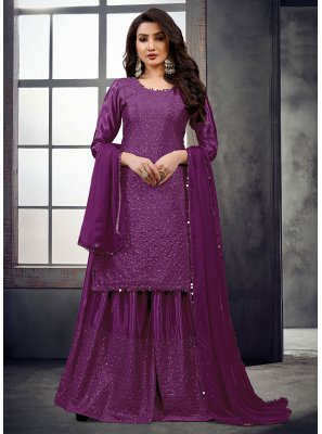 Purple Wedding Designer Salwar Suit
