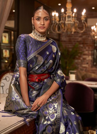 Purple Wedding Designer Saree