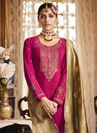 Rani Crepe Silk Trendy Salwar Suit