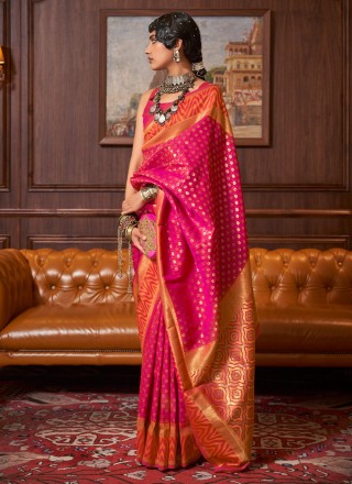 Rani Handloom silk Contemporary Saree