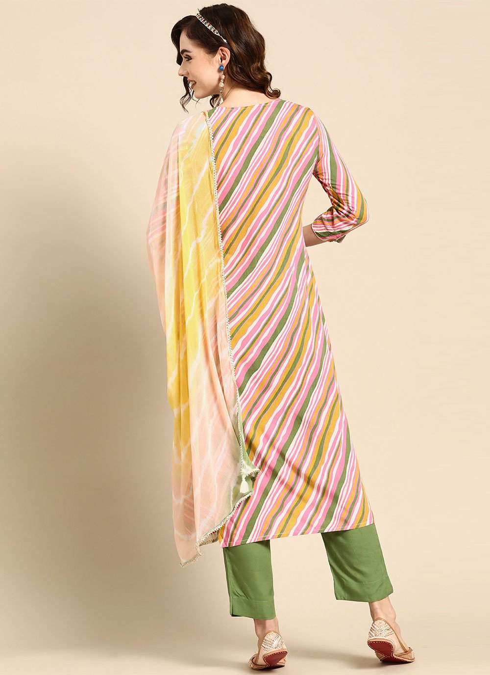 Buy SIA Fashion Women Orange & Green Salwar Suit With Dupatta - Kurta Sets  for Women 209886 | Myntra