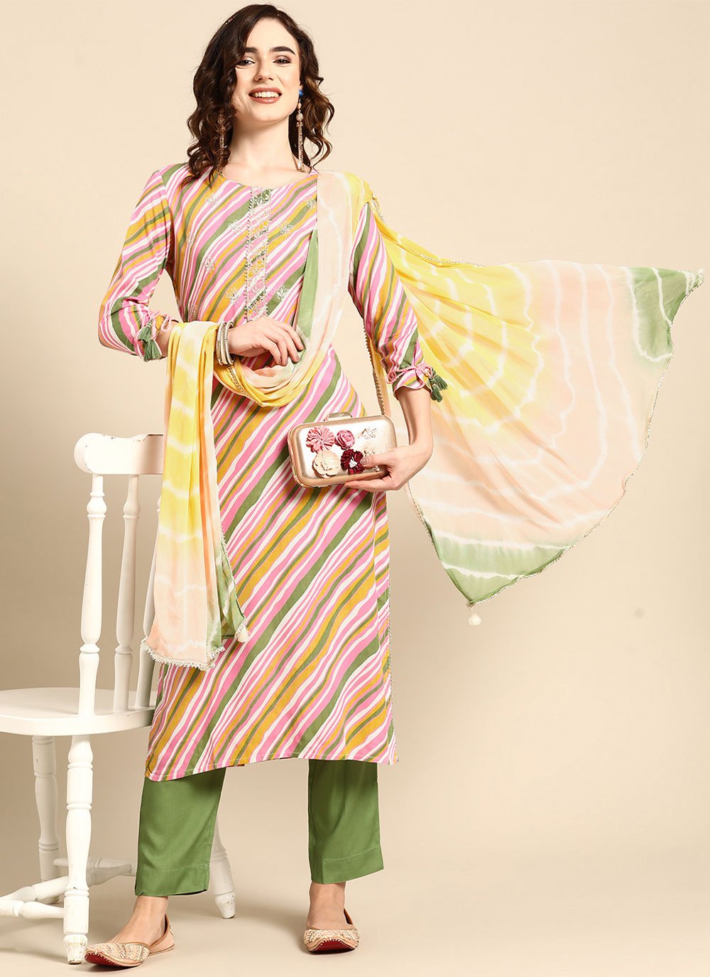 Rayon Multi Colour Salwar Suit