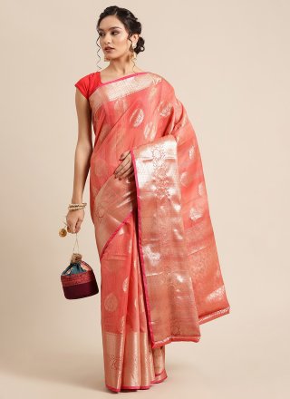Red Banarasi Silk Designer Traditional Saree