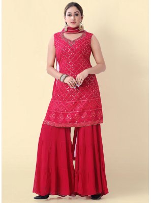 Red Color Readymade Salwar Suit