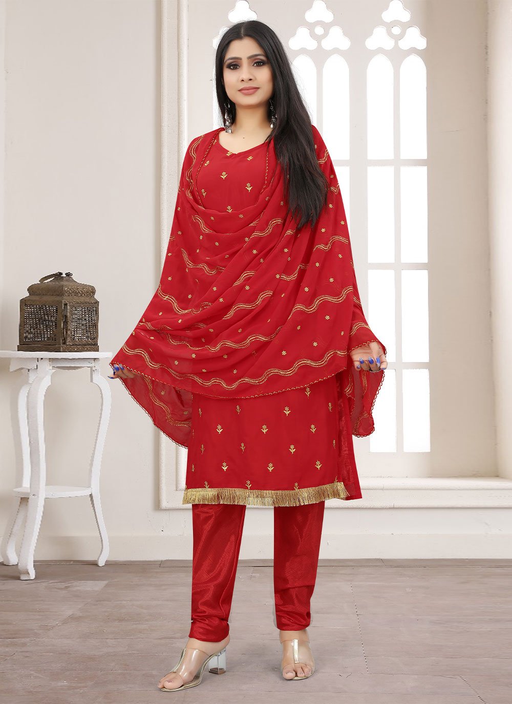 Red Color Salwar Suit