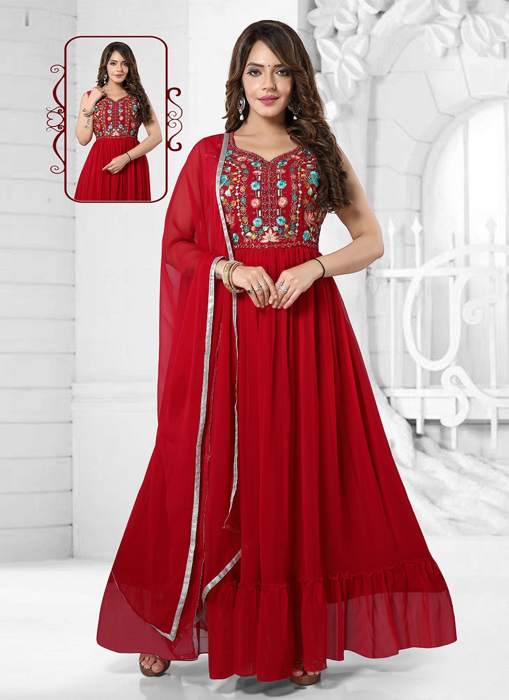 Red Womens Gowns  Buy Red Womens Gowns Online at Best Prices In India   Flipkartcom