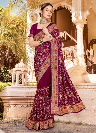 Resham Engagement Saree