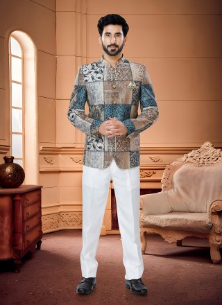 Satin Multi Colour Fancy Jodhpuri Suit