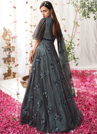 Sequins Floor Length Anarkali Salwar Suit