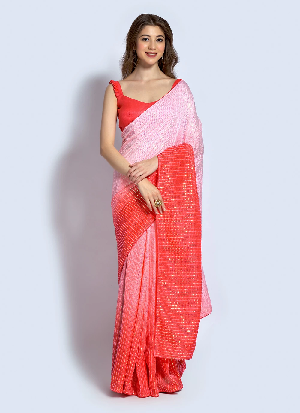 Double Shaded Weave Patterned Semi Silk Saree |KRK275