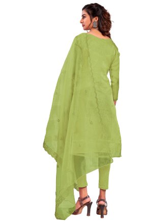 Sequins Green Trendy Salwar Suit
