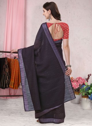 Sequins Mehndi Contemporary Style Saree
