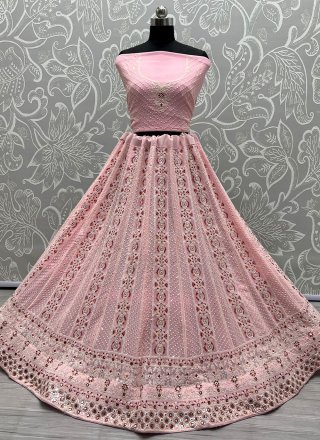 Sequins Pink Trendy Lehenga Choli