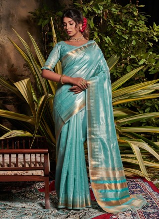 Silk Blue Traditional Saree
