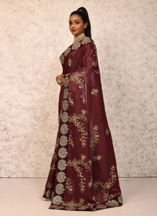 Silk Embroidered Classic Saree