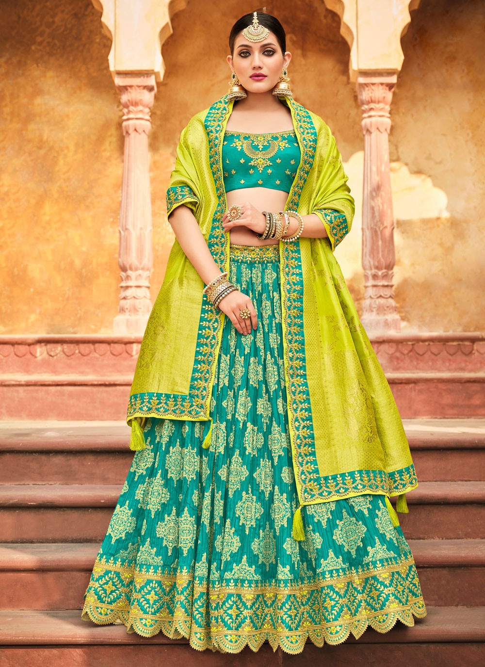 Lehenga material deals buy online