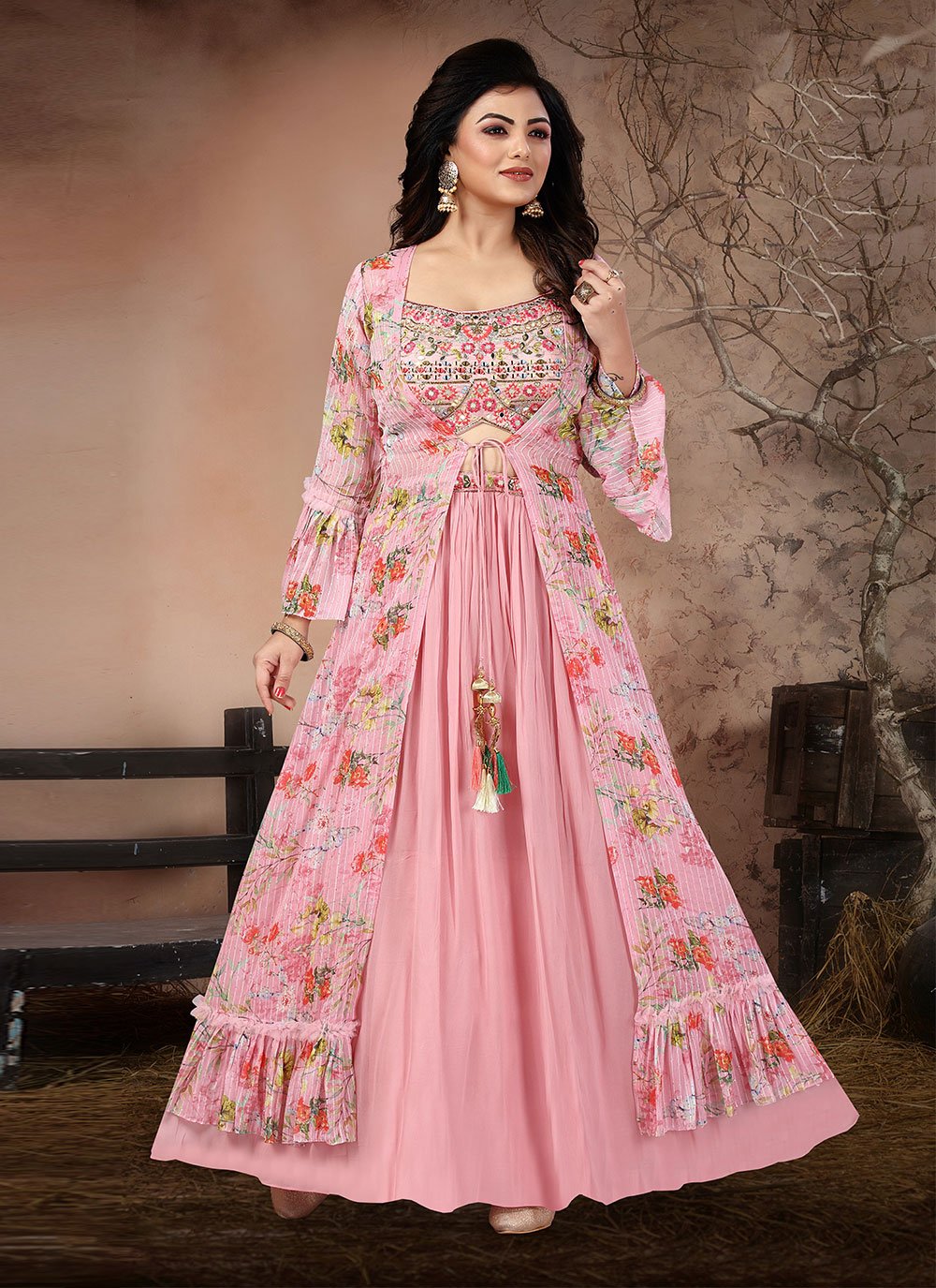 Silk Pink Embroidered Designer Salwar Suit