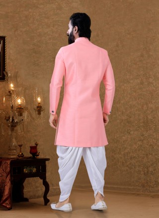 Silk Pink Fancy Dhoti Kurta