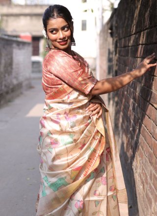 Silk Printed Designer Saree