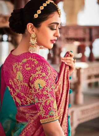 Silk Rama Designer Saree