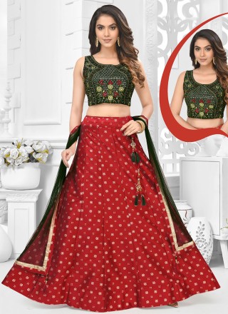 Indian Designer Red With Black Net Lehenga Choli Dupatta With Stitched  Georgette Banarasi Gold Print Blouse for Women and Girl Wedding - Etsy |  New saree blouse designs, Red blouse design, Red