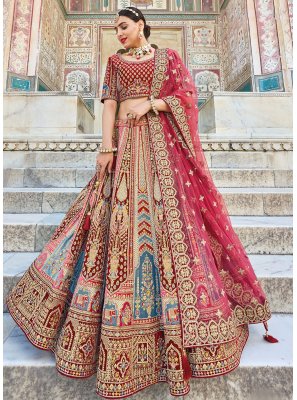 Silk Resham Trendy Lehenga Choli