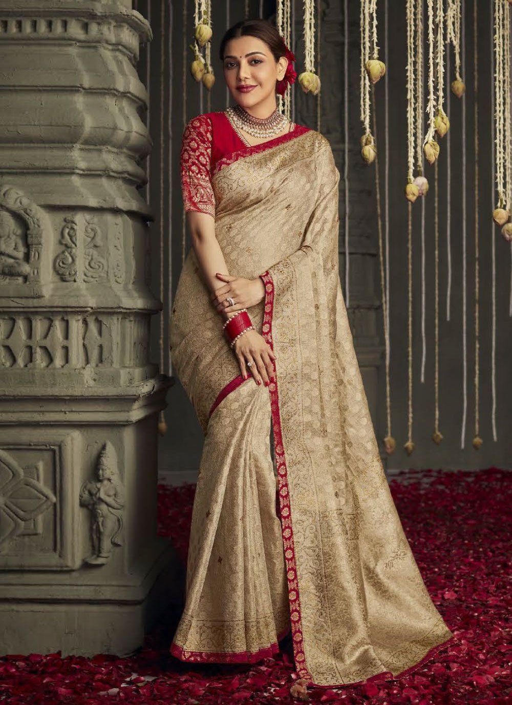 Silk Weaving Classic Saree in Gold