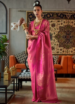 Silk Weaving Rani Trendy Saree