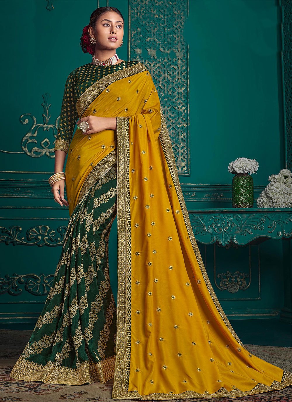 Silk Weaving Shaded Saree