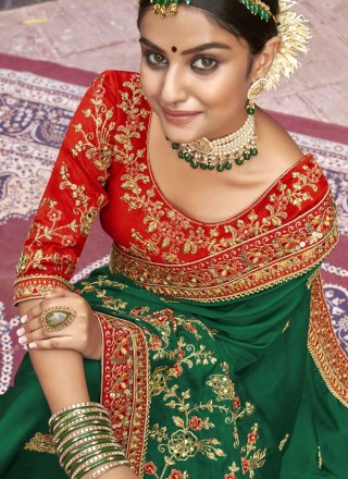 Thread Green Classic Saree