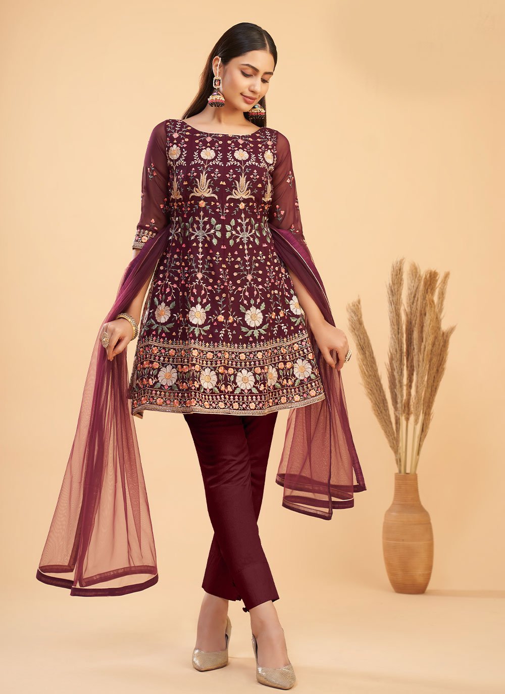 Short frock designs with on sale salwar