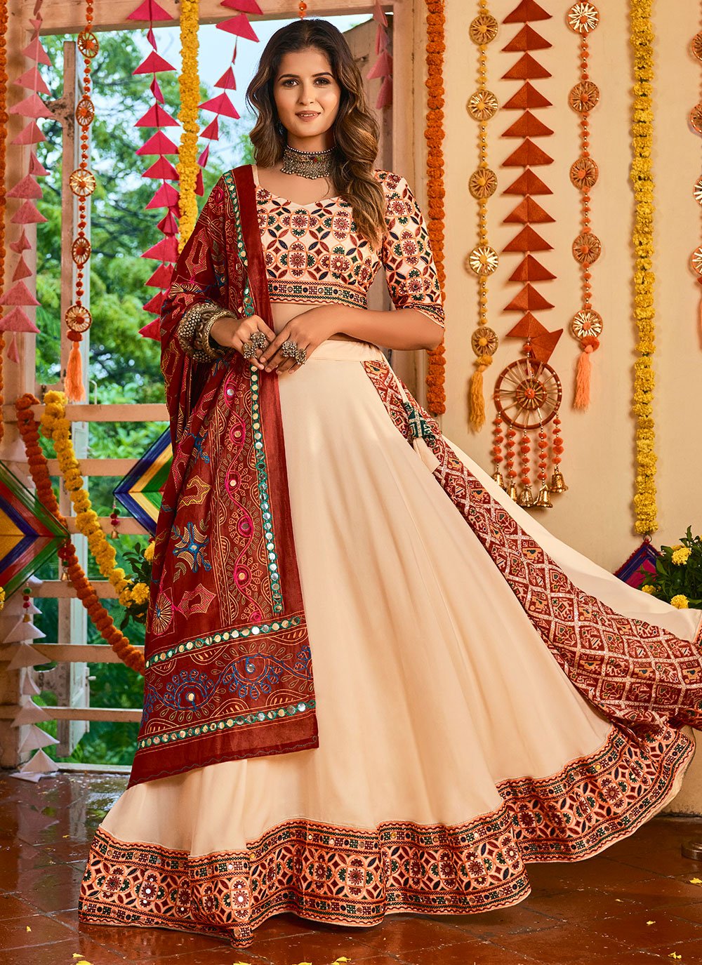 Designer Pink Wedding Split Anarkali with Blue Lehenga and Embellishment -