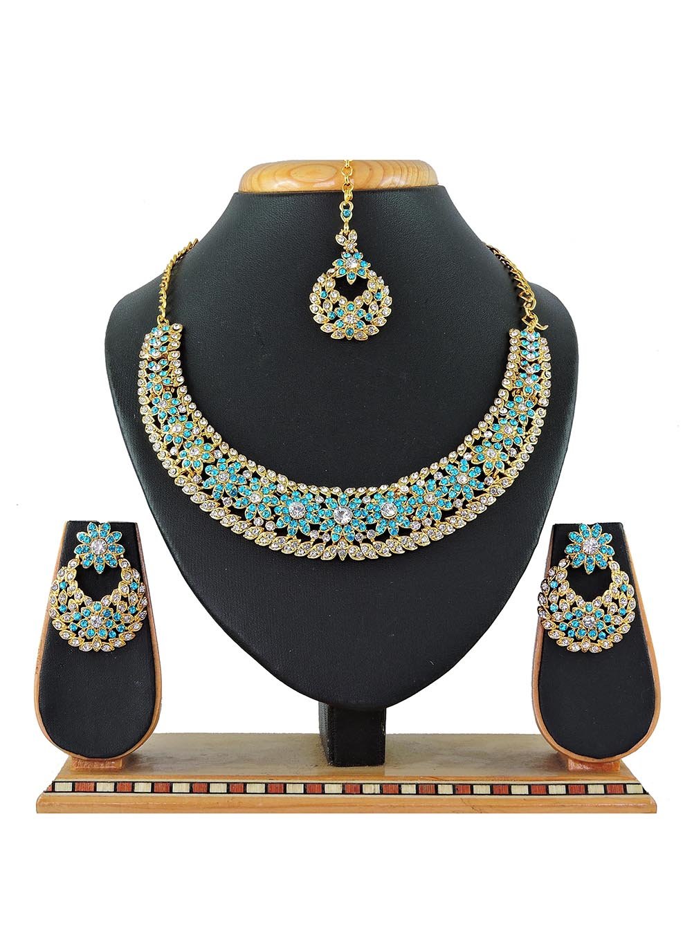 Turquoise Mehndi Necklace Set
