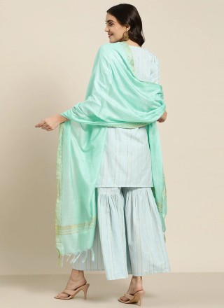 Turquoise Readymade Salwar Suit