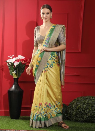 Tussar Silk Gold Weaving Classic Saree