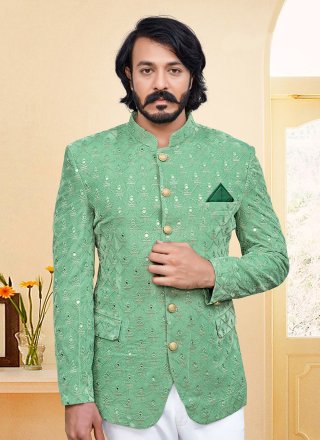 Velvet Green Jodhpuri Suit